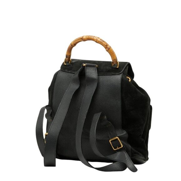 Gucci Bamboo Backpack 003 2058 0016 Black Leather - Picture 2 of 10